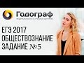 ЕГЭ по обществознанию 2017. Задание №5.