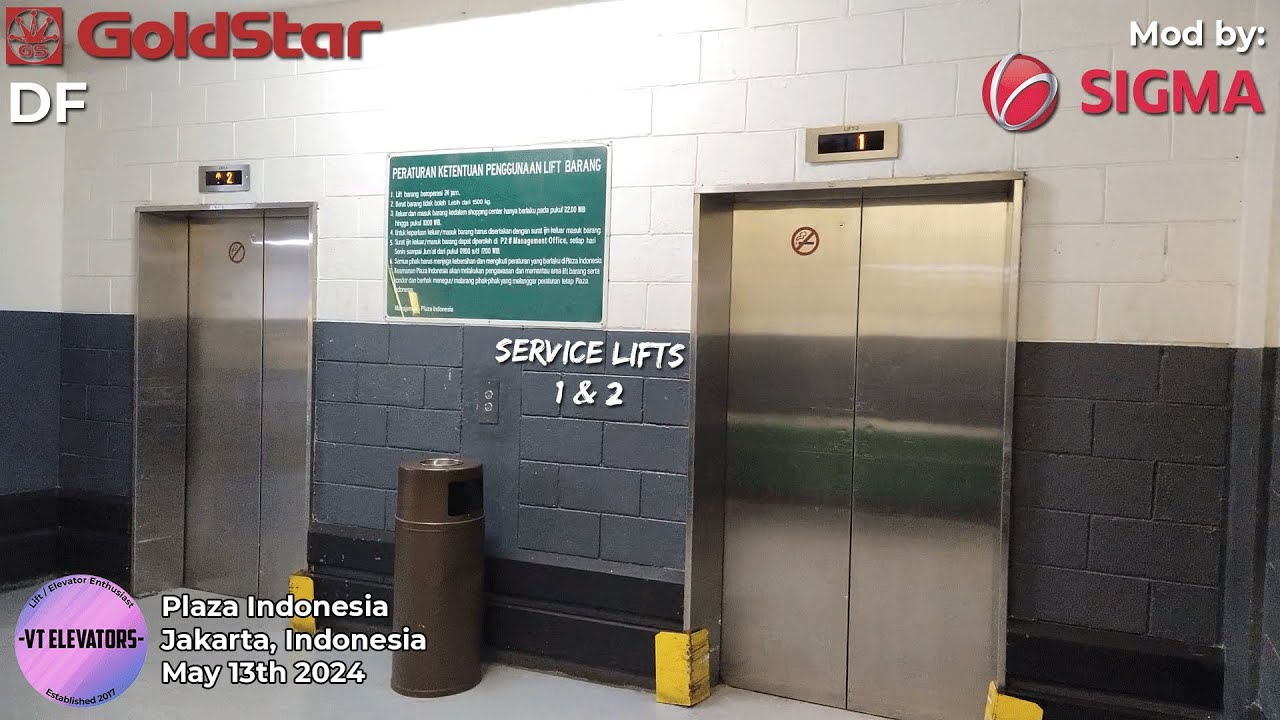 GoldStar (Mod: SIGMA) BD Service Lifts - Plaza Indonesia, Jakarta (Lift 1-2)