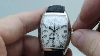 2000 Franck Muller Master Banker 18k triple time zone watch with box and papers.  Model ref' 2852MB