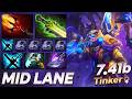 Tinker Mid Lane | 7.41b | Pos 2 | Dota 2 Gameplay