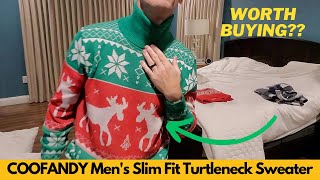 COOFANDY Men's Slim Fit Turtleneck Sweater Casual Knitted Twisted Pullover Solid Sweater - Worth It? screenshot 3