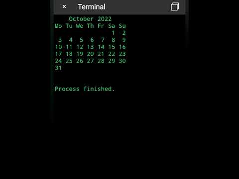 Python Program to Display Calendar