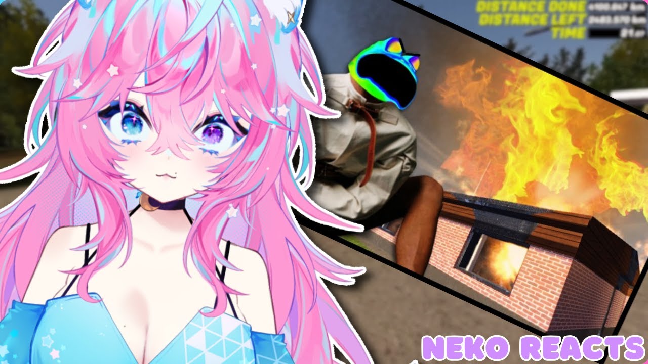 ━☆NEKO REACTS━☆ “ACCIDENTALLY” BURNED HIS HOUSE DOWN 💀 | My Summer ASYLUM