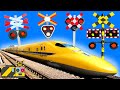 【電車】踏切動画【ふみきり 鉄道】train railway railroad crossing ドクターイエロー 新幹線