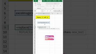 Replace function in Excel