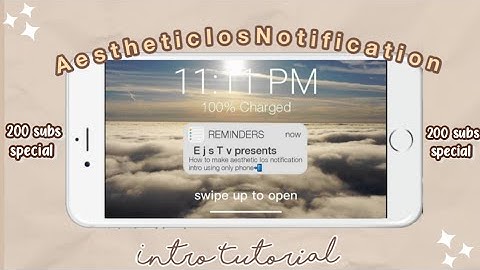 How to make iOS notification intro using only phone✦ [200 subs special] ♡