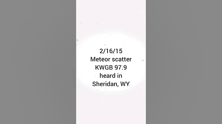 A prime example of meteor scatter on FM. This is a 461-mile catch from Sheridan, Wyoming.