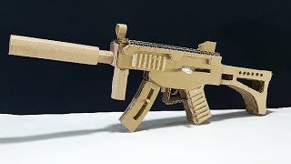 increíble pistola MP5  de cartón de gran potencia como hacerla