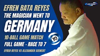 ⭐ Efren Reyes Full Game in Germany 10-Ball Match Race to 7 billiards pool sports tour #efrenreyes