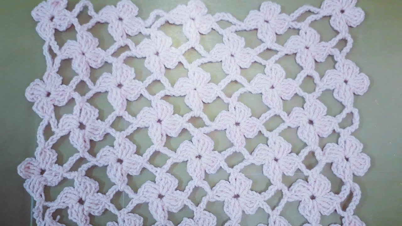 كروشية .. غرزة الورد أو غرزة الياسمين  #كروشية_الملكة