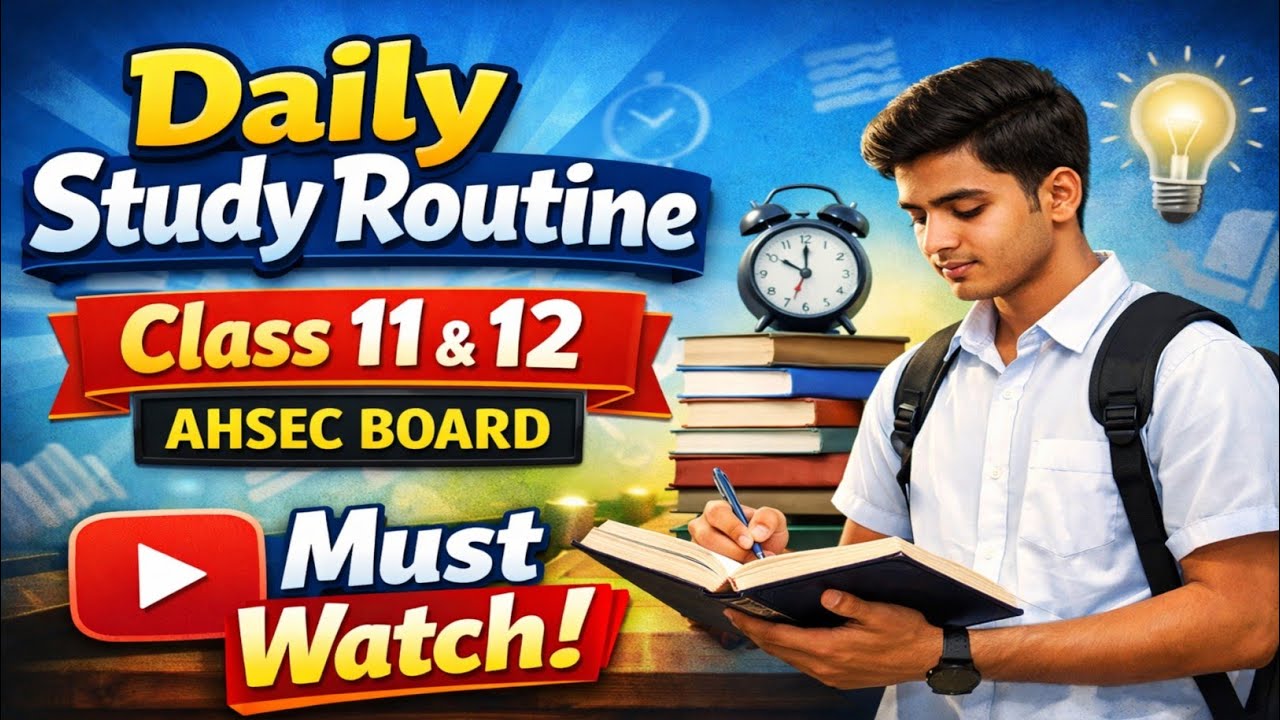 Daily Study Routine for Class 11 & 12 Students | AHSEC Board Study Plan ...