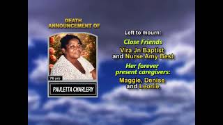 Famous Pauletta Charlery ~ Long Obituary Wealth