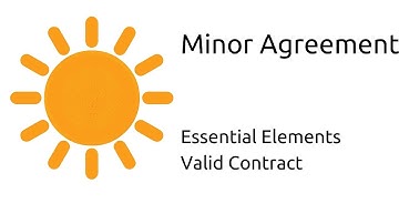 Law related to Minor agreement | Other Essential Elements of a Valid Contract | CA CPT | CS & CMA