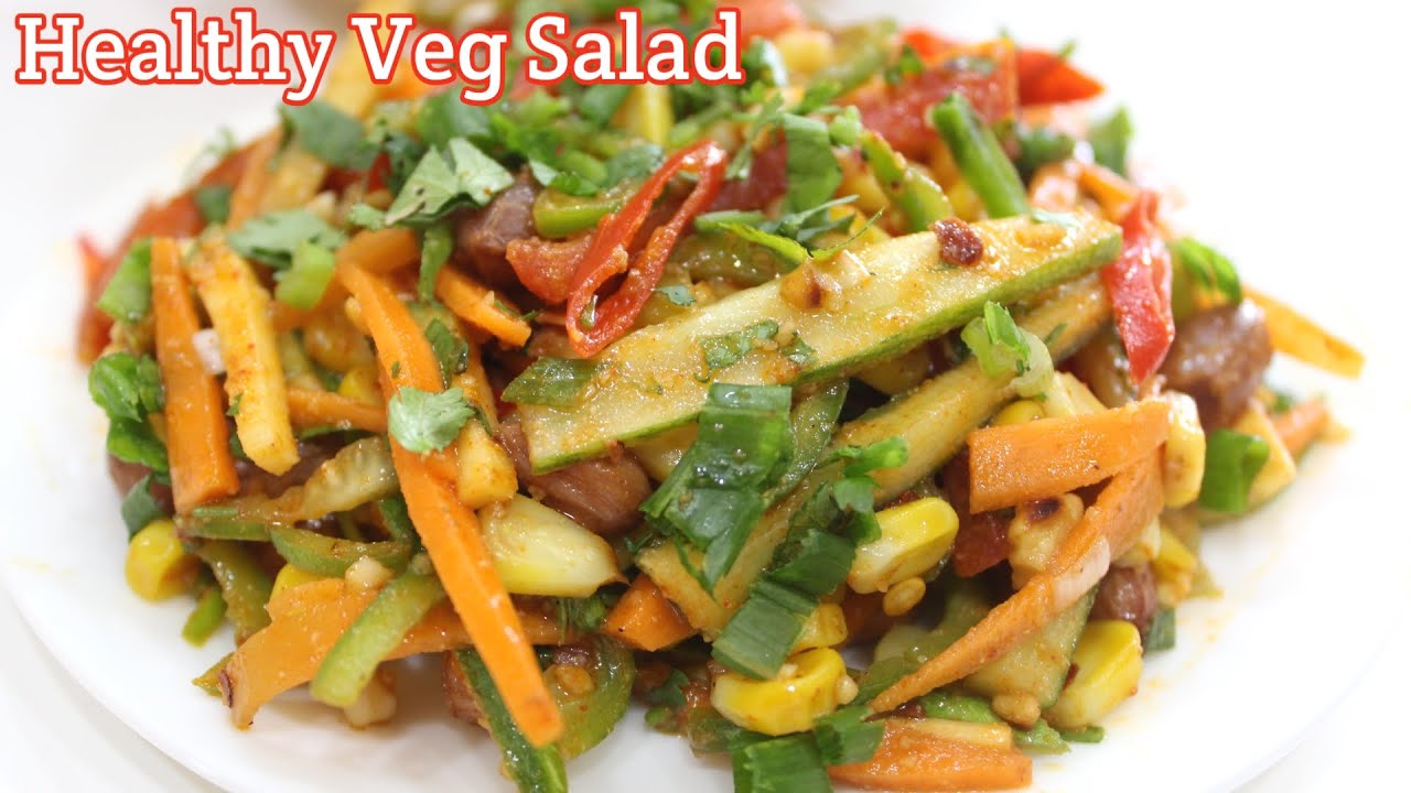 Healthy Salad Recipes For Weight Loss | Restaurant style Mix veg salad