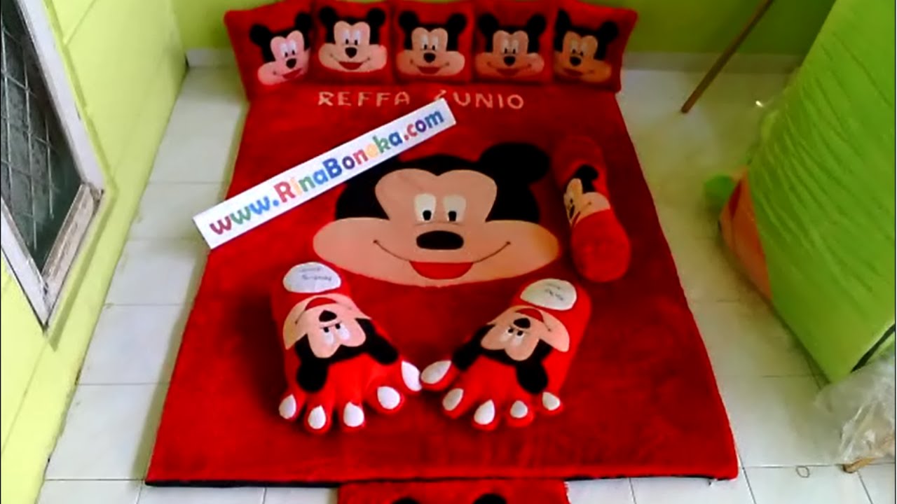 Karpet Full Set Mickey Mouse Warna Merah YouTube