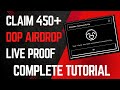 Claim 467 dop token live  official dop website airdrop crypto dop claim guide ik official