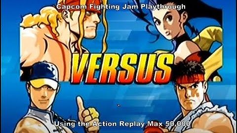 Capcom Fighting Jam Alex & Yun Playthrough using the Ps2 Action Replay Max 50,000 :D #Playstation
