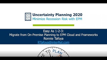 Easy as 1-2-3: How to Migrate from Hyperion Planning to the Planning Cloud and Prebuilt Modules