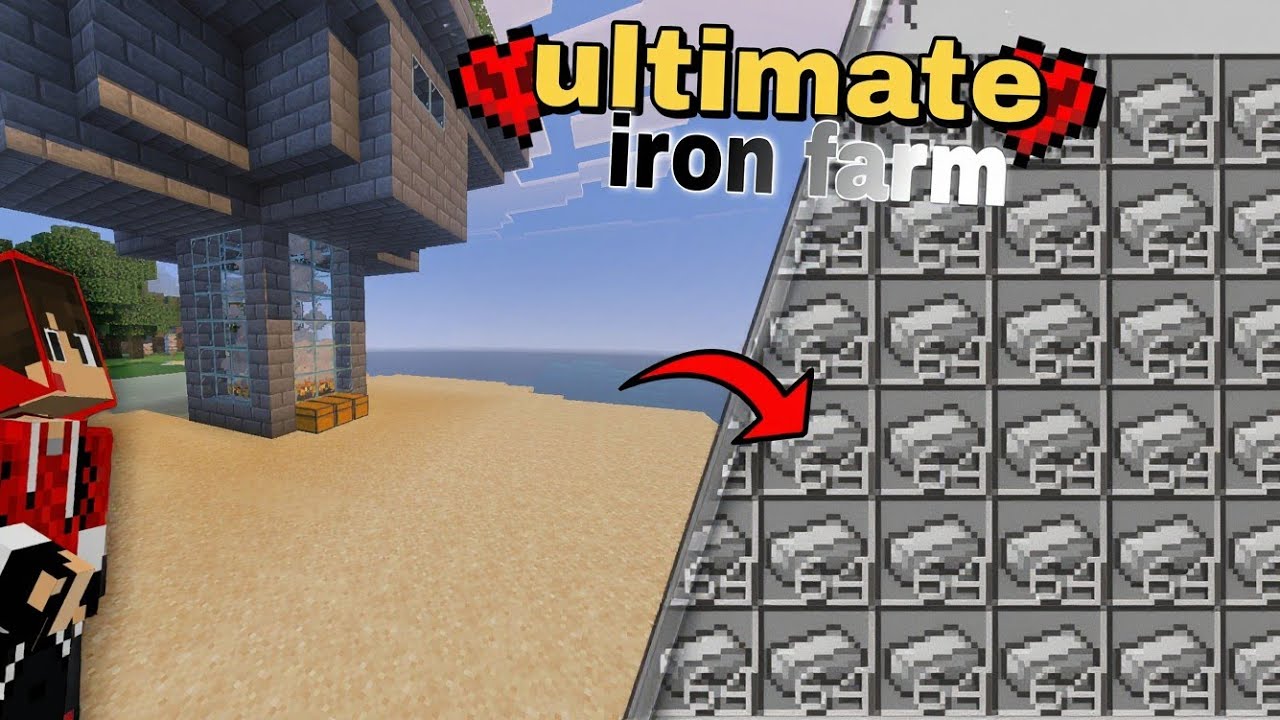 MINECRAFT EASY & FAST IRON FARM 1.22+ (iron farm tutorial) In Hindi