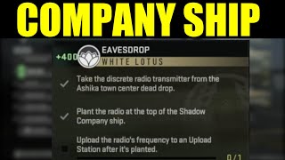 how to &quot;plant the radio at the top of the shadow company ship&quot; DMZ | Eavesdrop Faction mission