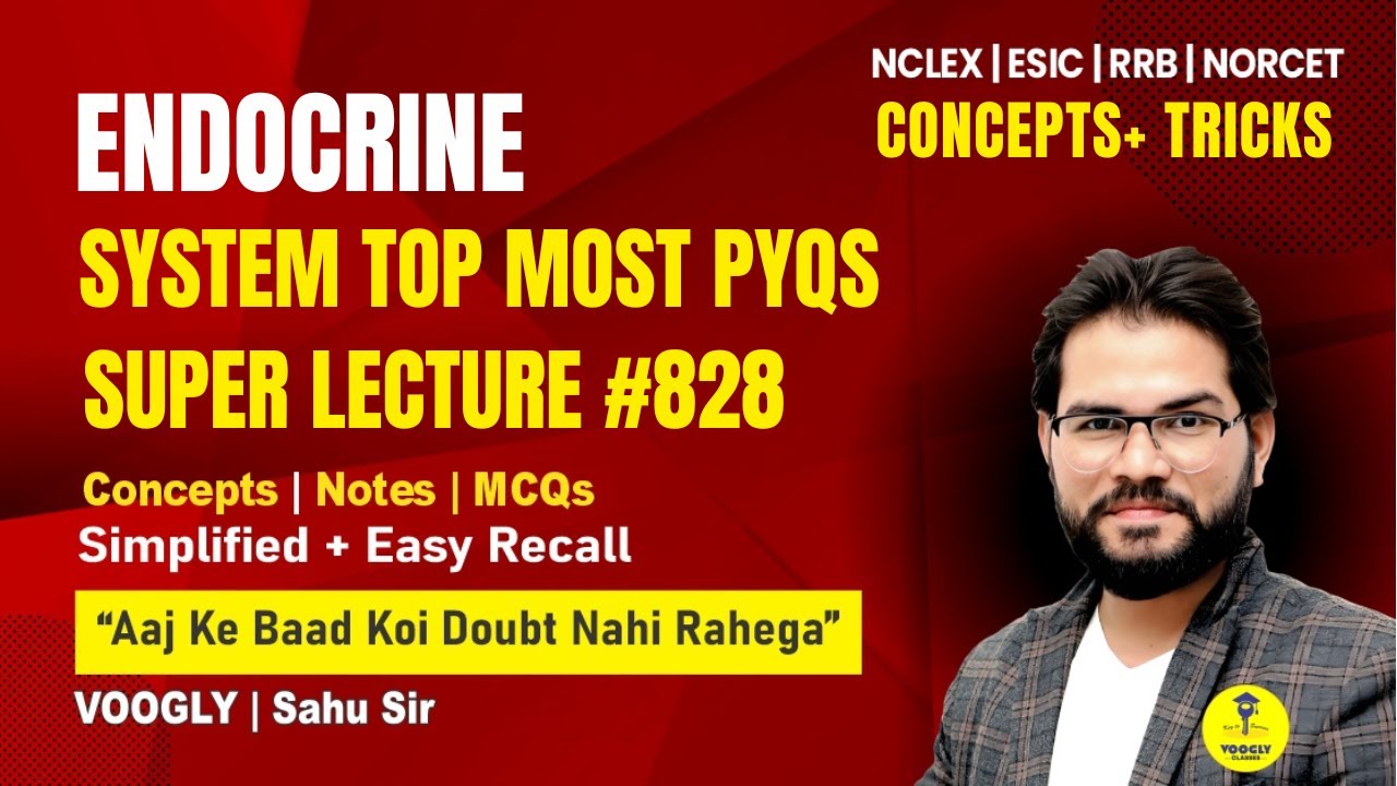 Endocrine System Simplified for Nursing Exams 🧠 | Best Nursing Coaching in India | Voogly Class 828