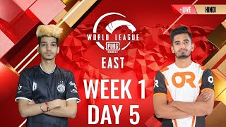 [HINDI] W1D5 - PMWL EAST - Super Weekend | PUBG MOBILE World League Season Zero (2020)