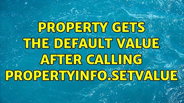 Property Gets The Default Value After Calling PropertyInfo.SetValue (2 Solutions!!)