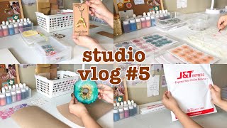 Studio Vlog #5 | Making and Packing Resin Orders, Giveaway Winners, Unboxing