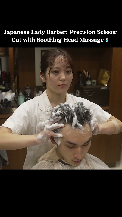Relaxation and Precision from a Skilled Japanese Lady Barber #japanesebarber #asmr ##asmrhaircut