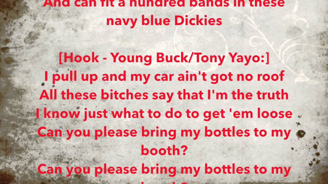 Bring My Bottles by GUnit [FULL SONG LYRICS] YouTube