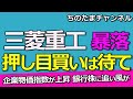 三菱重工が暴落か。企業物価指数上昇で銀行株が待望している利上げへ。#三菱ufj #三井住友