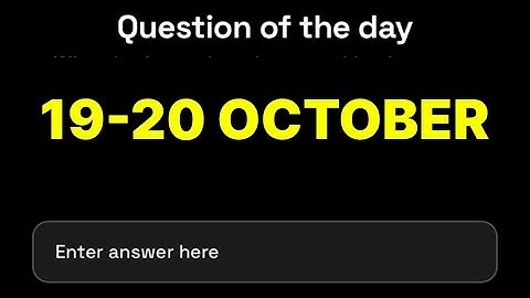Dropee Question of the day 19 October | Dropee Question of the day Today | #dropee |