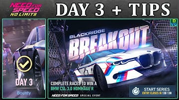 NFS No Limits | Day 3 + TIPS - BMW CSL 3.0 Hommage R | Breakout