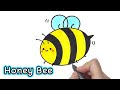 How To Draw a Cute Honey Bee 꿀벌 그리기
