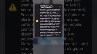 Tornado warning on camera
