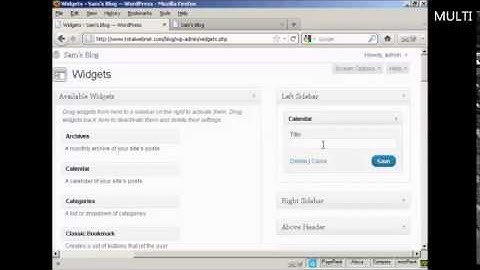 How to Use WordPress Widgets in The Sidebar