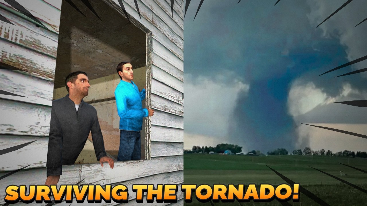SURVIVING THE TORNADO! - Garry's Mod Gameplay - Gmod Tornado Survival Sandbox