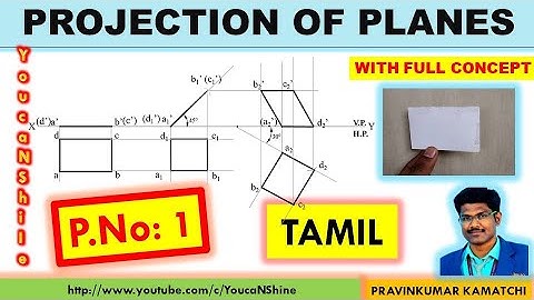 #Projectionofplanes | P.No 1 | Tamil | Engineering Graphics | Pravinkumar