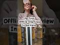 First Offline Interview | Vlog