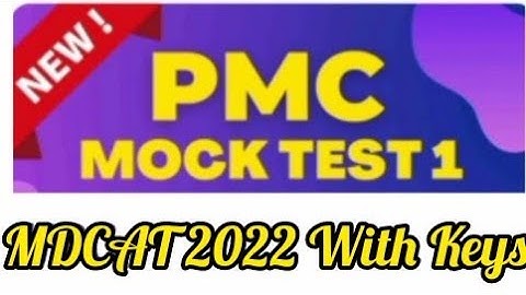 PMC Paid Mock Test 1 MDCAT 2022 With Keys #mcatchemistrylectures #chemistry #mocktest #mdcat2022