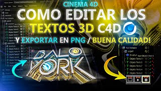 CINEMA 4D TUTORIAL EDITAR TEXTOS 3D Y EXPORTAR EN PNG | COMO HACER UN TEXTO 3D PARA FLYERS 2025