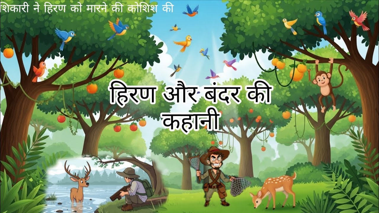 हिरण और बंदर की कहानी part 1 देखिए