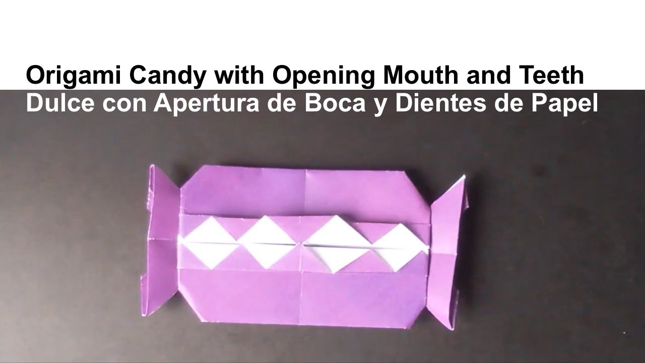 How to Make a Paper Candy with a Mouth shape & teeth - Cómo hacer un Caramelo den forma de Boca