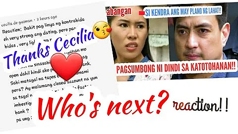 READING COMMENTS FROM CECILIA DE GUZMAN| PD REACTI...
