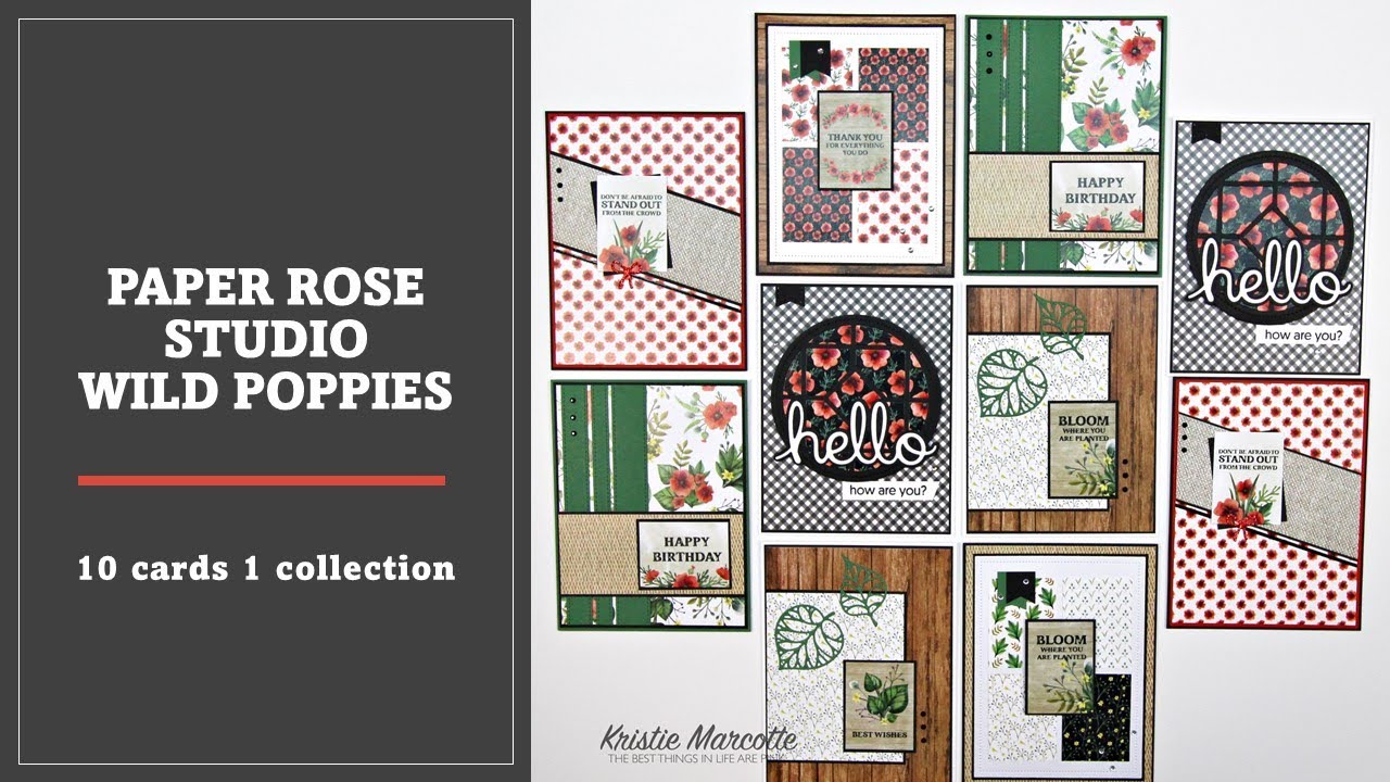 Paper Rose Studio | Wild Poppies | 10 cards 1 collection