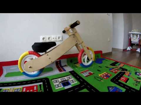 wooden balance bike