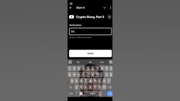 Crypto Slang. Part 3 Blum code | Today Blum verify code | Blum verify task video | #blum #shorts