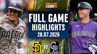 🔴LIVE🔴San Diego Padres Vs Colorado Rockies Full Game Highlights July 28, 2026 Envivo MLB THE SHOW 26