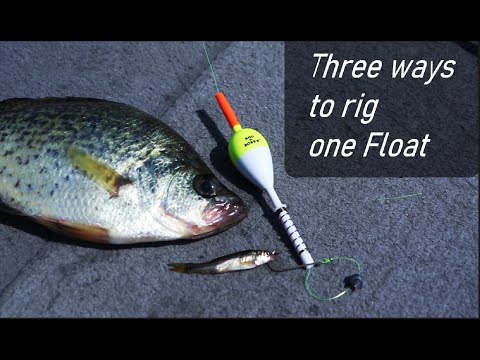 3 ways to rig one slip Bobber for Crappie