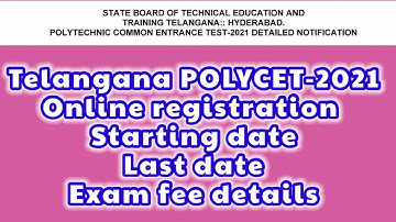 TS Polycet | ts polycet 2021 | ts polycet in telugu